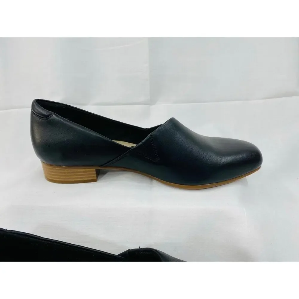 Clarks Navy Leather Loafers - Picture 2 of 9